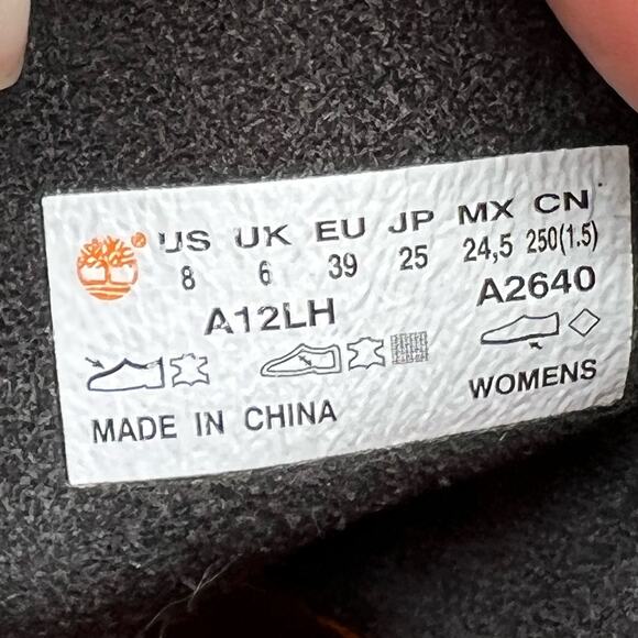 Timberland Boots Womens 8 Nubuck Suede Gray Lug Work - Picture 10 of 10